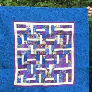 NWT Hand Crafted Blue & Purple Quilt